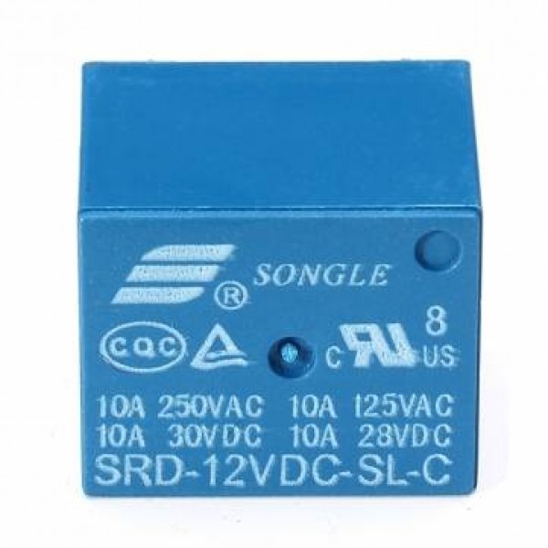 20Pcs SONGLE Mini 12V DC Power Relay SRD-12VDC-SL-C PCB Type