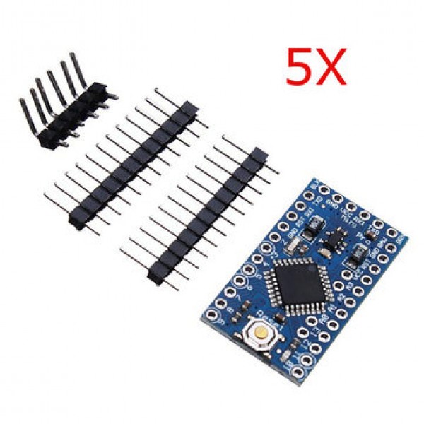 5Pcs 3.3V 8MHz ATmega328P-AU Pro Mini Mi...