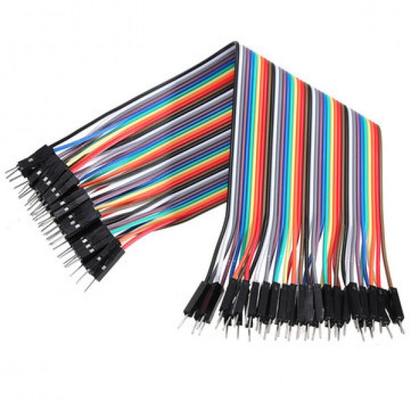 40pcs 20cm Male to Male Color Breadboard Cable Jump Wire Jumper