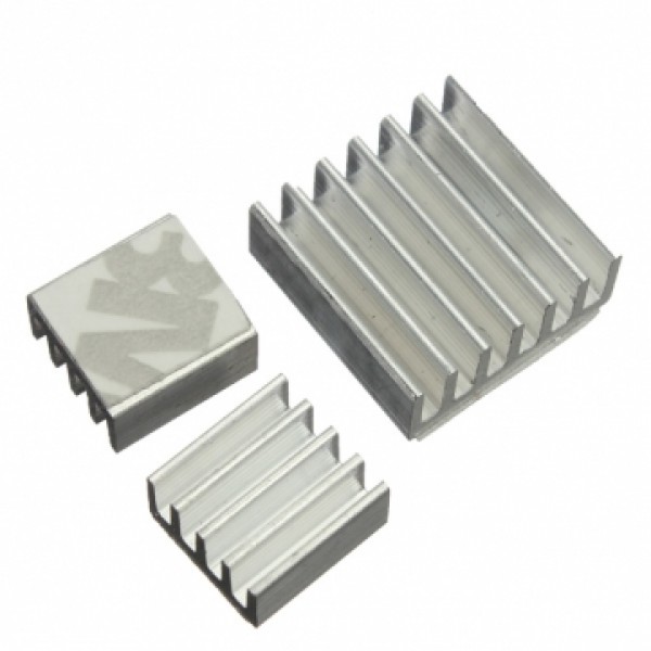 3pcs Adhesive Aluminum Heat Sink Cooler Kit For Cooling Raspberr