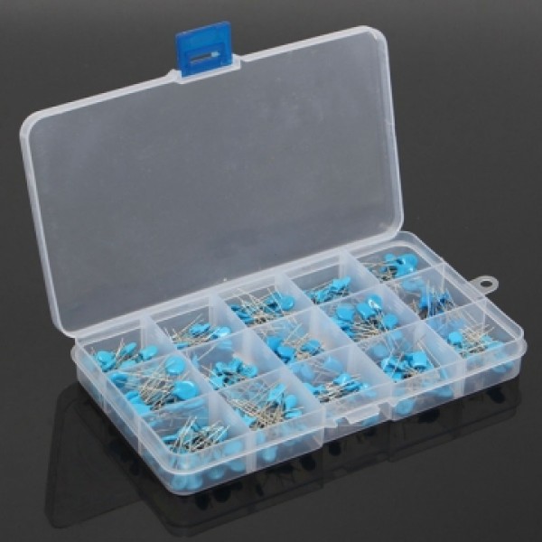 15 Value 300Pcs High Voltage Ceramic Capacitors Assortment Assor