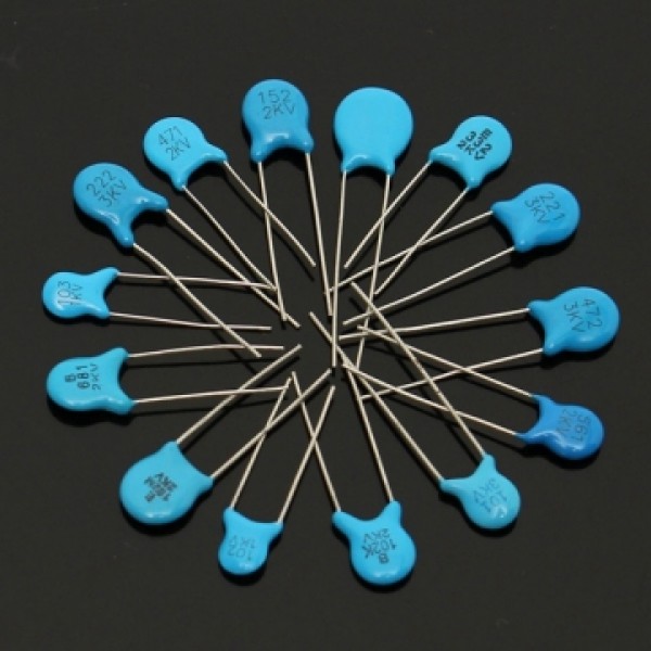 15 Value 300Pcs High Voltage Ceramic Capacitors Assortment Assor