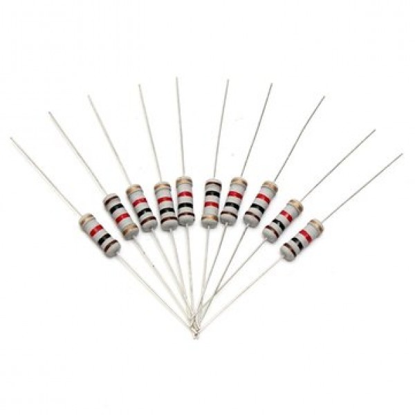 200Pcs 20 Value 1W 5% Resistors Resistance Assortment Kit 10 Ohm