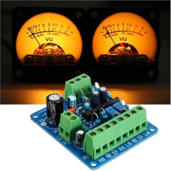 Audio Level Amp Driver Board With Two VU...