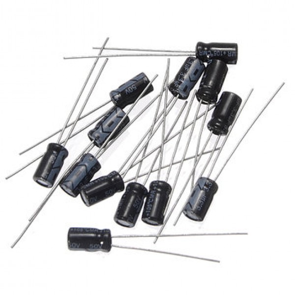 215Pcs 15 Values 0.1uF-330uF Mix Electrolytic Capacitor Kit With