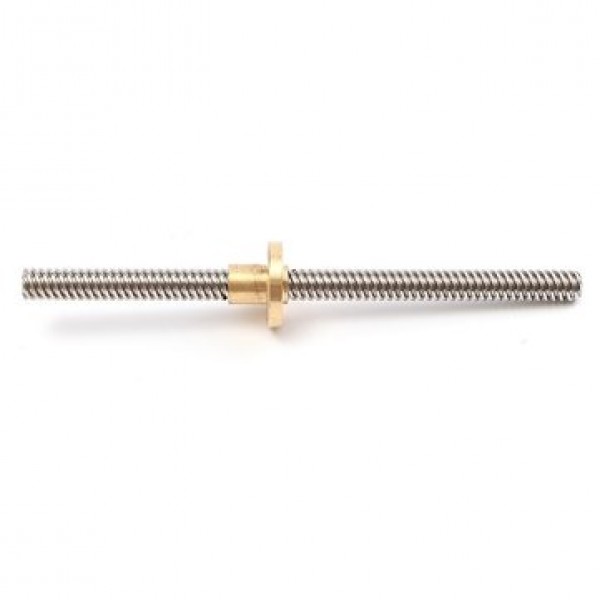 8mm T8x2 Lead Screw Trapezoidal ACME With Brass Nut Kit 140 / 20