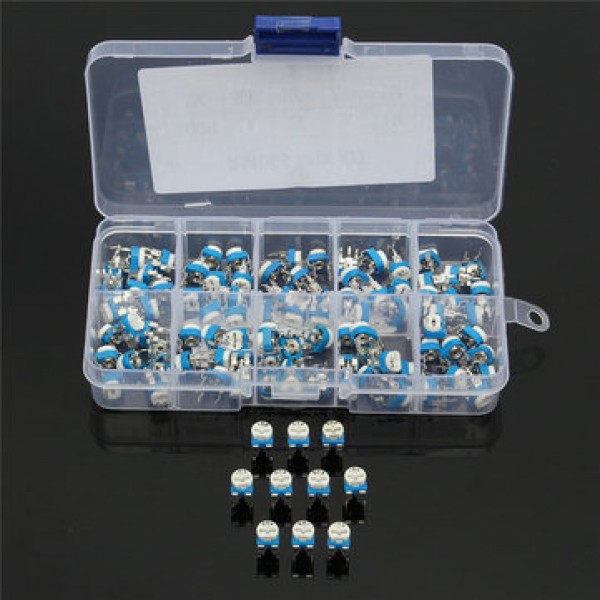 100Pcs 10 Values Variable Resistor 500R ...